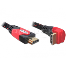 DELOCK High Speed HDMI Ethernet kábel, A-A apa/apa 1,0m hajlított kábel és adapter