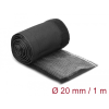 DELOCK Hőellenálló EMI Shielding fonott borítás tépőzáras rögzítővel, 1 m x 20 mm méretű, fekete