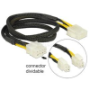 DELOCK hosszabbítókábel táp 8 tűs EPS apa (2 x 4 tűs) > 8 tűs anya 44 cm (DL83653)