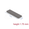 DELOCK Hővezető párna 70 x 20 x 1,75 mm M.2 modulokhoz 3,0 W/mK