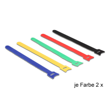 DELOCK Hurkolható rögzítők, 240 x 12 mm (H x Sz), 10 darab, színes villanyszerelés