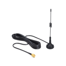 DELOCK ISM 433 MHz antenna SMA 3 dBi mindenirányú, mágneses talp - fekete kábel és adapter