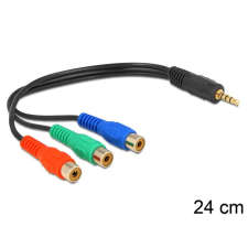 DELOCK kábel 3 x RCA anya &gt; Sztereó dugó 3,5 mm 4 tűs (62499) kábel és adapter