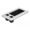 DELOCK Kábel bemenet kefével és 2 db. RJ45 Keystone modul Cat.6 alumínium