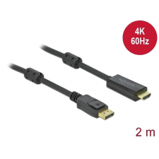 DELOCK kábel Displayport 1.2 to HDMI 4K 60Hz aktív, 2m kábel és adapter