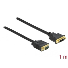 DELOCK Kábel DVI 24+5 csatlakozódugóval - VGA csatlakozódugóval 1 m (86756) (86756) kábel és adapter