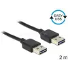 DELOCK Kábel, EASY-USB 2.0-s A-típusú csatlakozódugó > EASY-USB 2.0-s A-típusú csatlakozódugó, 2 m, (DL85556)