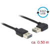 DELOCK Kábel, EASY-USB 2.0-s A- típusú csatlakozódugó > EASY-USB 2.0-s-A-típusú csatlakozódugó, ível
