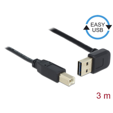 DELOCK Kábel EASY-USB 2.0-s A típusú csatlakozódugó, ívelt felfelé / lefelé &gt; USB 2.0-s B-típusú csa kábel és adapter