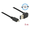 DELOCK Kábel EASY-USB 2.0-s A típusú csatlakozódugó, ívelt felfelé / lefelé > USB 2.0-s Micro-B-típu