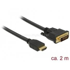 DELOCK kábel HDMI male to DVI 24+1 male kétirányú, 2m (DL85654) kábel és adapter