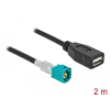 DELOCK Kábel HSD Z apa - A-típusú USB 2.0 anya 2 m