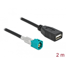 DELOCK Kábel HSD Z apa - A-típusú USB 2.0 anya 2 m kábel és adapter