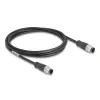 DELOCK Kábel M12 A kódolt 8 tűs apa - apa PVC 2 m (80807) (80807)