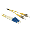 DELOCK Kábel, optikai szálas LC Duplex > ST Duplex egyszeres OS2, 5 m