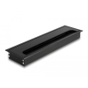 DELOCK Kábel tömítő/rendező asztalba szerelt változathoz kefével 280 x 80 x 28 mm méretű, fekete