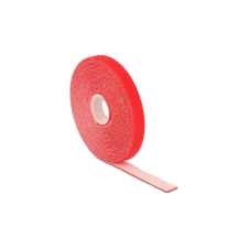 DELOCK Kabelbinder Klettverschluss 5000x13mm 1x Rol rot (18719) asztali számítógép kellék