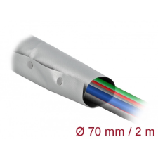 DELOCK Kábelkarmantyú patent szorítóval 2 m x 70 mm szürke / fekete villanyszerelés