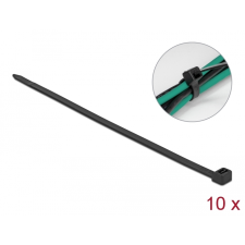DELOCK Kábelkötegelő 1020 x 9 mm (H x Sz), 10 darab fekete (19725) asztali számítógép kellék