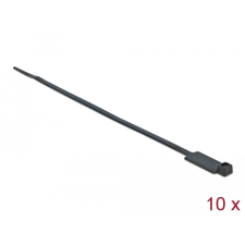 DELOCK Kábelkötöző címkével Hx 270 x Sz 4,8 mm, 10 darab fekete villanyszerelés