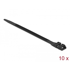 DELOCK Kábelösszekötő duplazárral Hz 250 x Sz 9 mm fekete 10 darab villanyszerelés