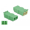 DELOCK Kapcsoló Párosító lézervédő zárral / borítással LC Duplex anya - LC Duplex anya 4 db