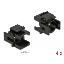 DELOCK Keystone borító 12,5mm (4db / csomag) - Fekete (86738) asztali számítógép kellék