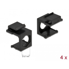 DELOCK Keystone fekete borító 9,7 mm-es lyukkal, 4 db. egyéb hálózati eszköz