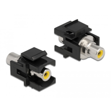 DELOCK Keystone modul, RCA-csatlakozóhüvely &gt; RCA-csatlakozóhüvely, sárga / fekete egyéb hálózati eszköz