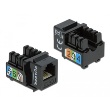 DELOCK Keystone modul, RJ12-aljzat > LSA Cat.3 UTP, fekete egyéb hálózati eszköz
