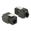 DELOCK Keystone modul RJ45-csatlakozó > LSA Cat.6A UTP fekete