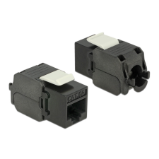 DELOCK Keystone modul RJ45-csatlakozó > LSA Cat.6A UTP fekete egyéb hálózati eszköz