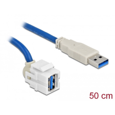 DELOCK Keystone modul, USB 3.0 A-csatlakozóhüvely 250 &gt; USB 3.0 A-csatlakozódugó, kábellel egyéb hálózati eszköz