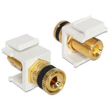 DELOCK Keystone module binding post > thread nut Black kábel és adapter