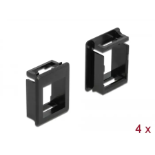 DELOCK Keystone modultartó tokokhoz (4 db / csomag) - Fekete (86761) asztali számítógép kellék