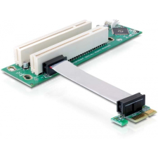DELOCK kiemelő kártya PCI Express x1 &gt; 2x PCI 32Bit 5 V, flexibilis kábellel, 9 cm, balos kábel és adapter