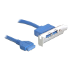  Delock kivezetés USB 3.0 pin header 19 pin 1 x belső > 2 x USB 3.0-A anya külső low profile