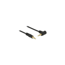 DELOCK Klinkekabel 3,5mm -> 3,5mm 90° St/St 5.00m schwarz (83760) kábel és adapter