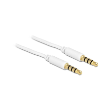 DELOCK Klinkekabel 3,5mm -> 3,5mm St/St 1.00m 4Pin weiß (83440) kábel és adapter