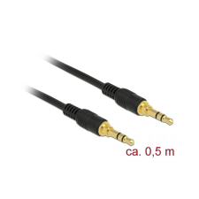 DELOCK Klinkenkabel 3.5mm 3Pin St > St 0.5m schwarz (85545) kábel és adapter