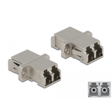 DELOCK LC optikai szálas csatlakozó Duplex anya - LC Duplex anya, egymódosú fém kábel és adapter