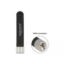 DELOCK LPWAN 868 MHz antenna SMA-dugó 1,6 dBi irányítatlan, rögzített, fekete egyéb hálózati eszköz
