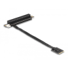  Delock M.2 kulcs A+E - PCIe x16 NVMe adapter hajlított 20 cm hosszú kábellel