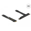 DELOCK M.2 kulcs M - PCIe x16 NVMe adapter hajlított 20 cm hosszú kábellel