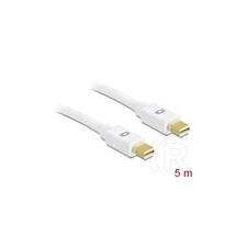 DELOCK mini DisplayPort 1.2 4K (M) kábel 5m (fehér) kábel és adapter