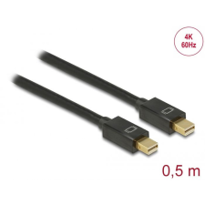  DeLock Mini DisplayPort 1.2 male &gt; Mini DisplayPort male 4K 60Hz Cable 0,5m Black kábel és adapter