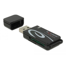 DELOCK Mini USB-A kártyaolvasó SD és Micro SD csatlakozó felülettel (91602) (DL91602) kártyaolvasó