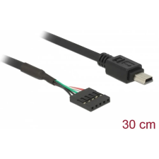 DELOCK Mini USB Pin header Átalakító Fekete 30cm 83170 kábel és adapter