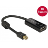 DELOCK - miniDisplayport 1.2 - HDMI M/F 4K passzív - 62613