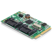 DELOCK MiniPCIe I/O PCIe full size 2 x SATA 6 Gb/s kábel és adapter